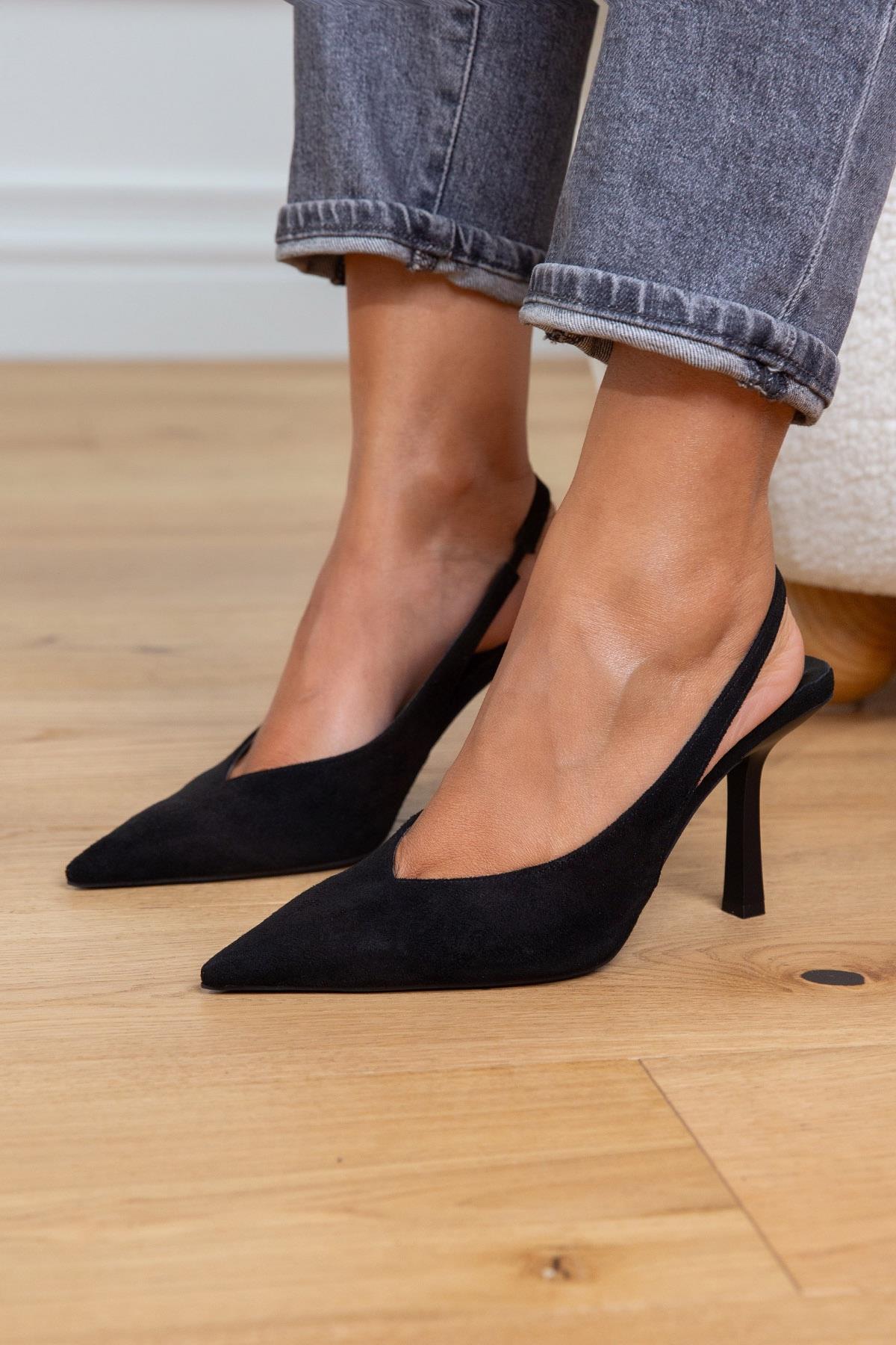 SARA SİYAH SÜET AYAKKABI SİYAH