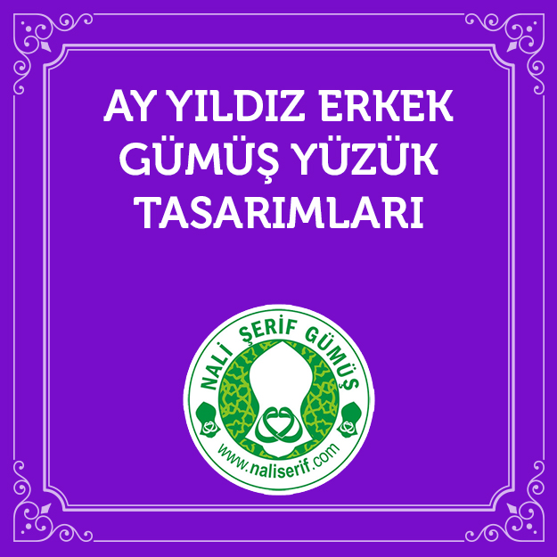 Ay Yıldız Erkek Gümüş Yüzük Tasarımları