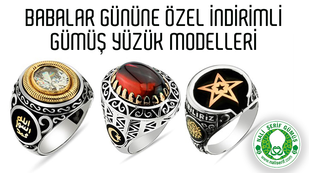 Babalar Gününe Özel İndirimli Gümüş Yüzük Modelleri