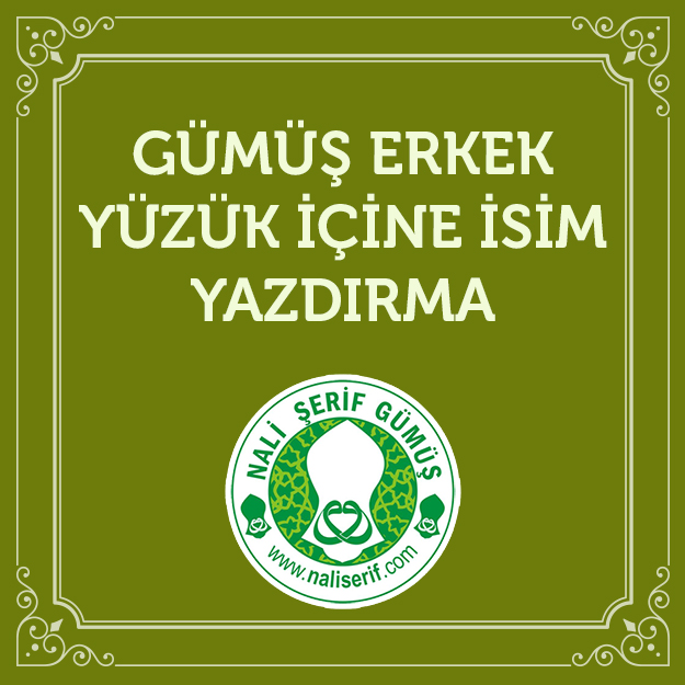 Gümüş Erkek Yüzük İçine İsim Yazdırma