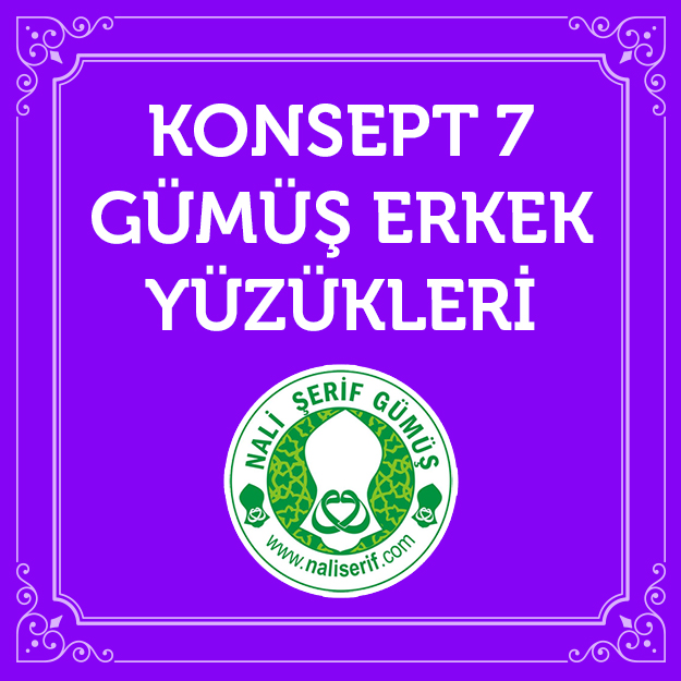 Konsept 7 Gümüş Erkek Yüzükleri