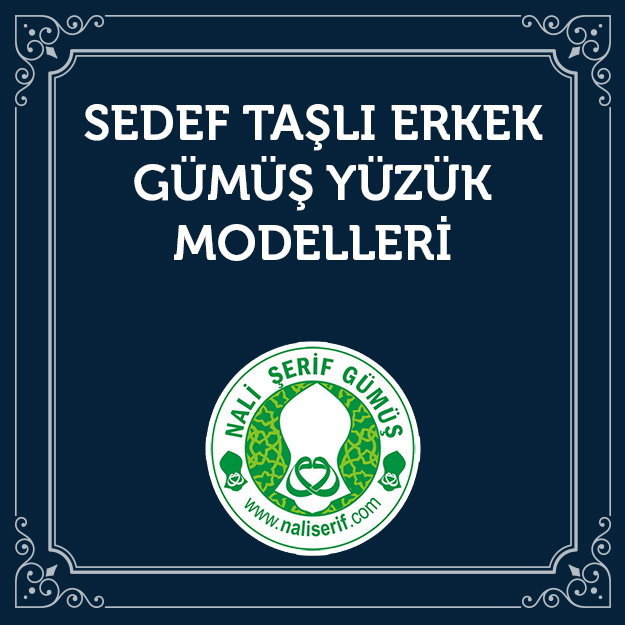 Sedef Taşlı Erkek Gümüş Yüzük Modelleri