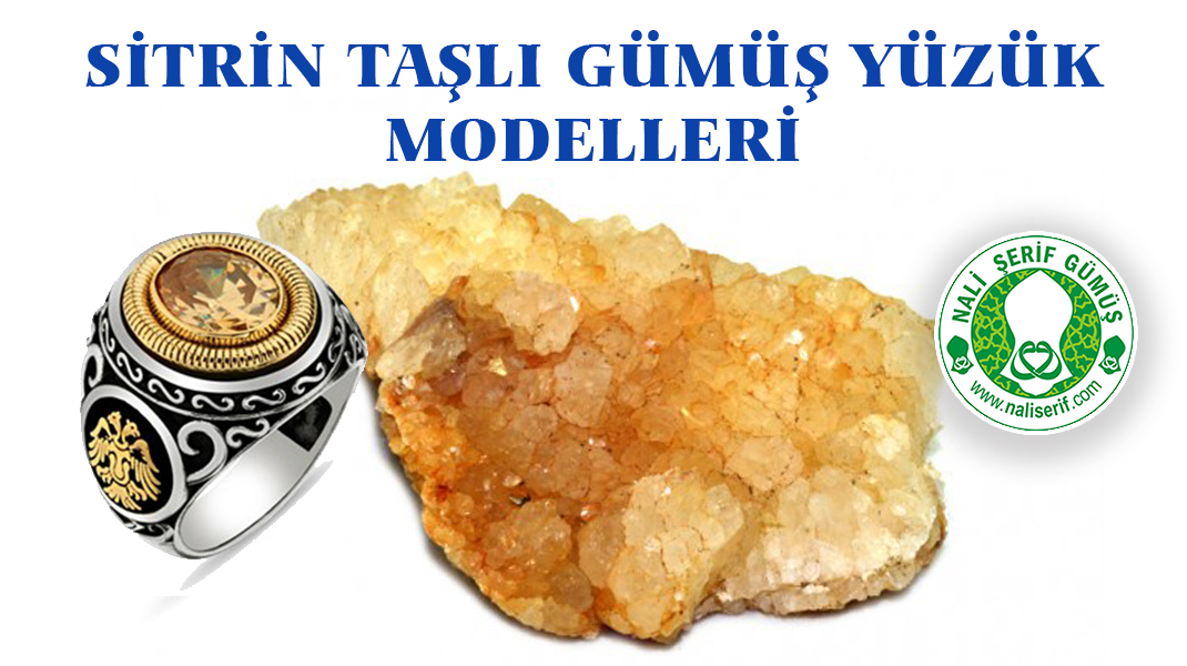 Sitrin Taşlı Gümüş Yüzük Modelleri