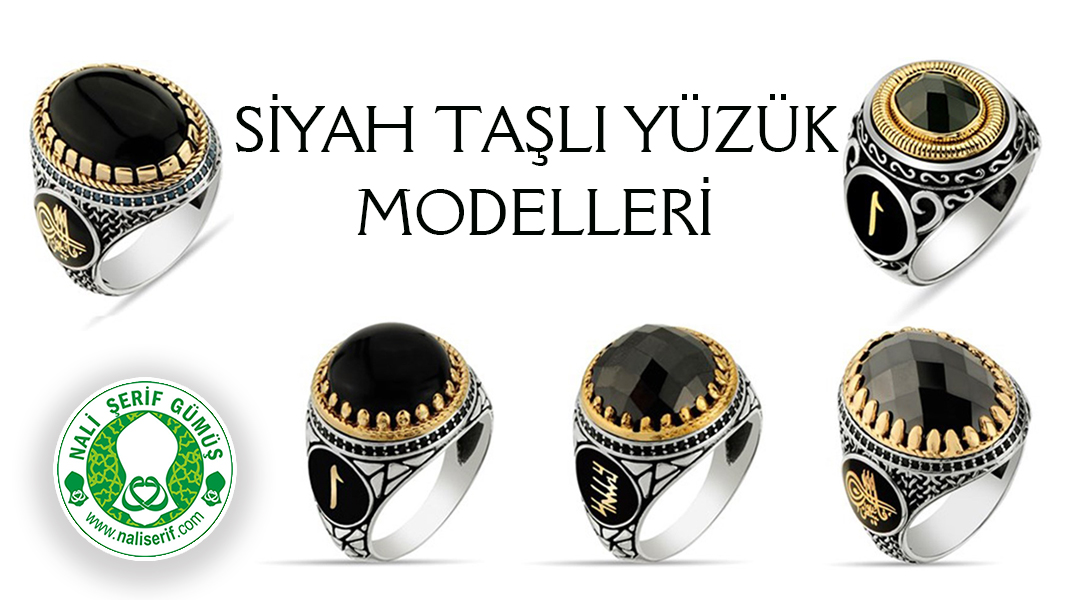 Siyah Taşlı Yüzük Modelleri