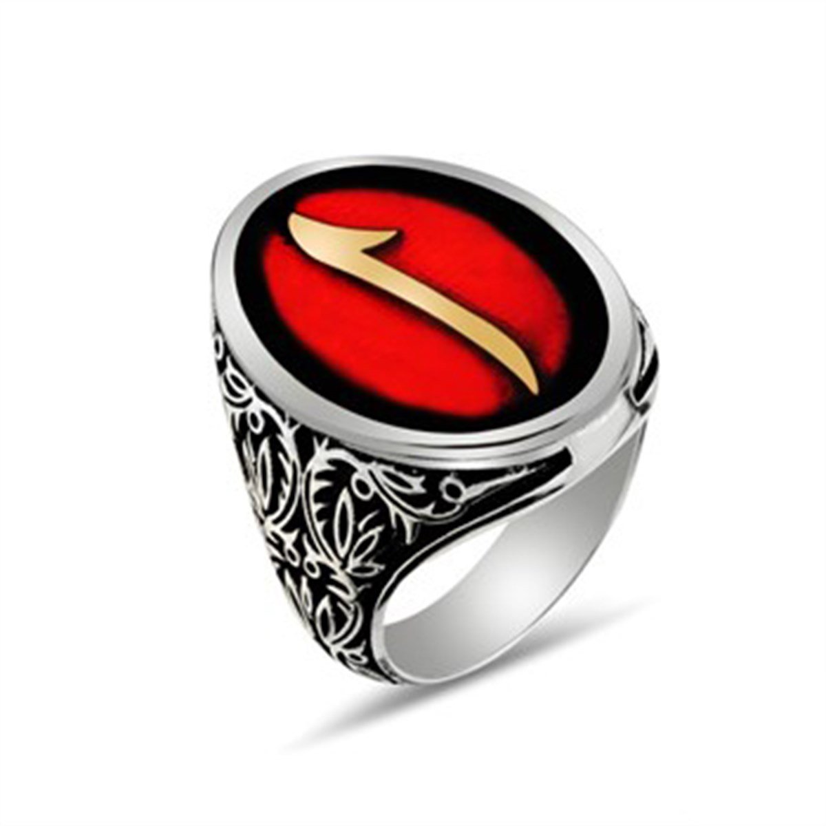 Elif Oval 925 Ayar Gümüş Erkek Yüzük