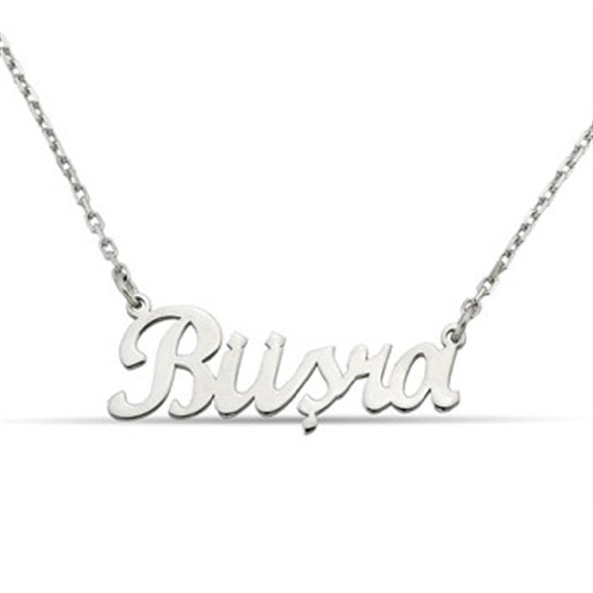 Kişiye Özel İsimli 925 Ayar Gümüş Bayan Kolyesi