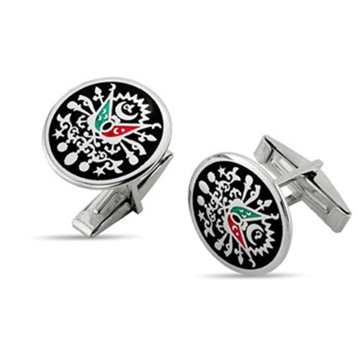 Osmanlı Devlet Arması 925 Ayar Gümüş Kol Düğmesi