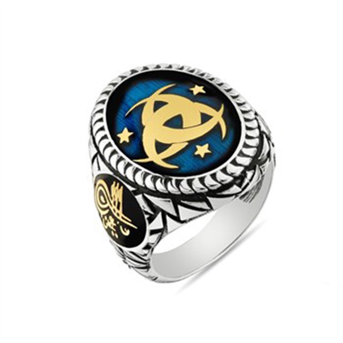 Teşkilat-ı Mahsusa Oval 925 Ayar Gümüş Erkek Yüzük