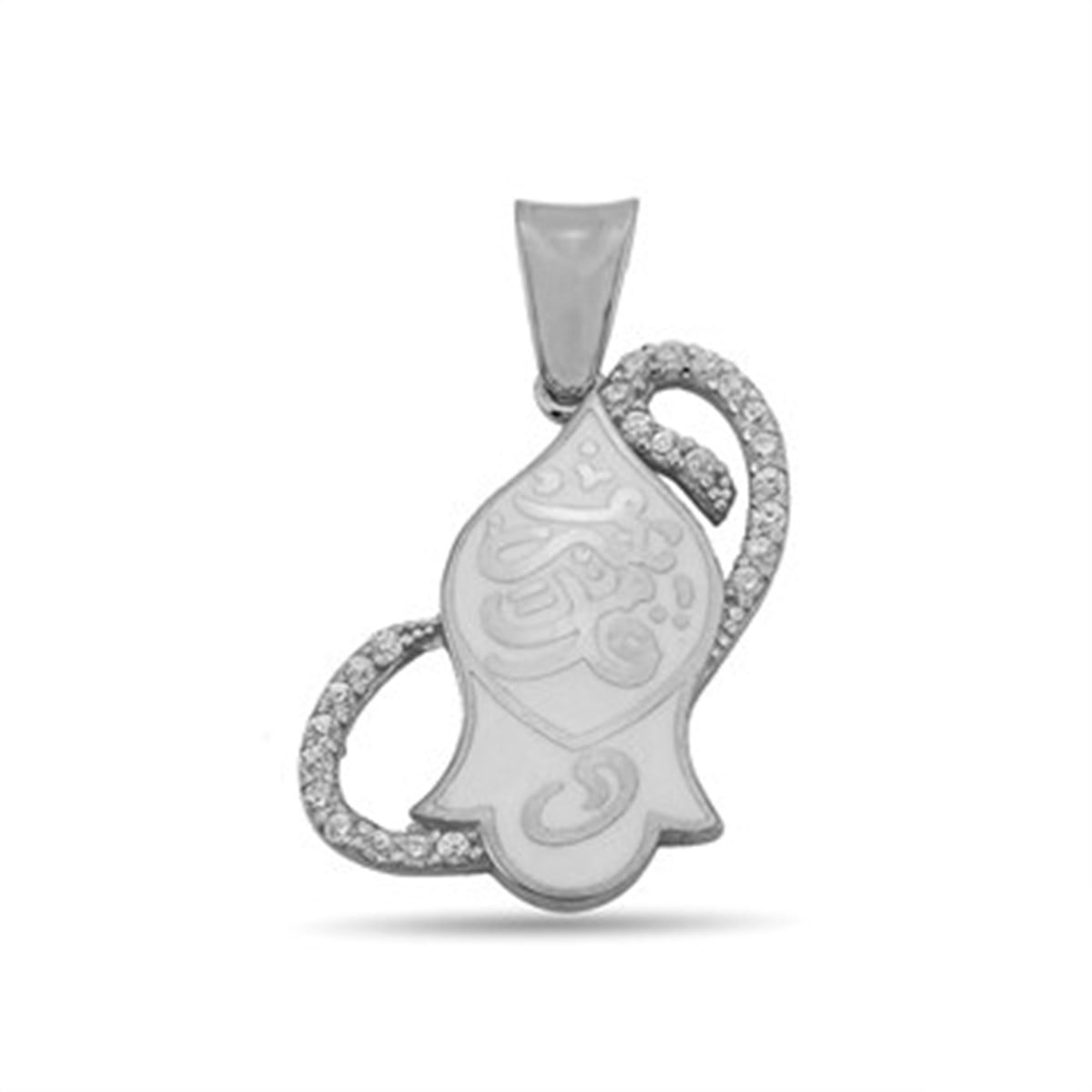 Vav içinde Nali Şerif Kademi Şerif 925 Ayar Gümüş Kolye Ucu