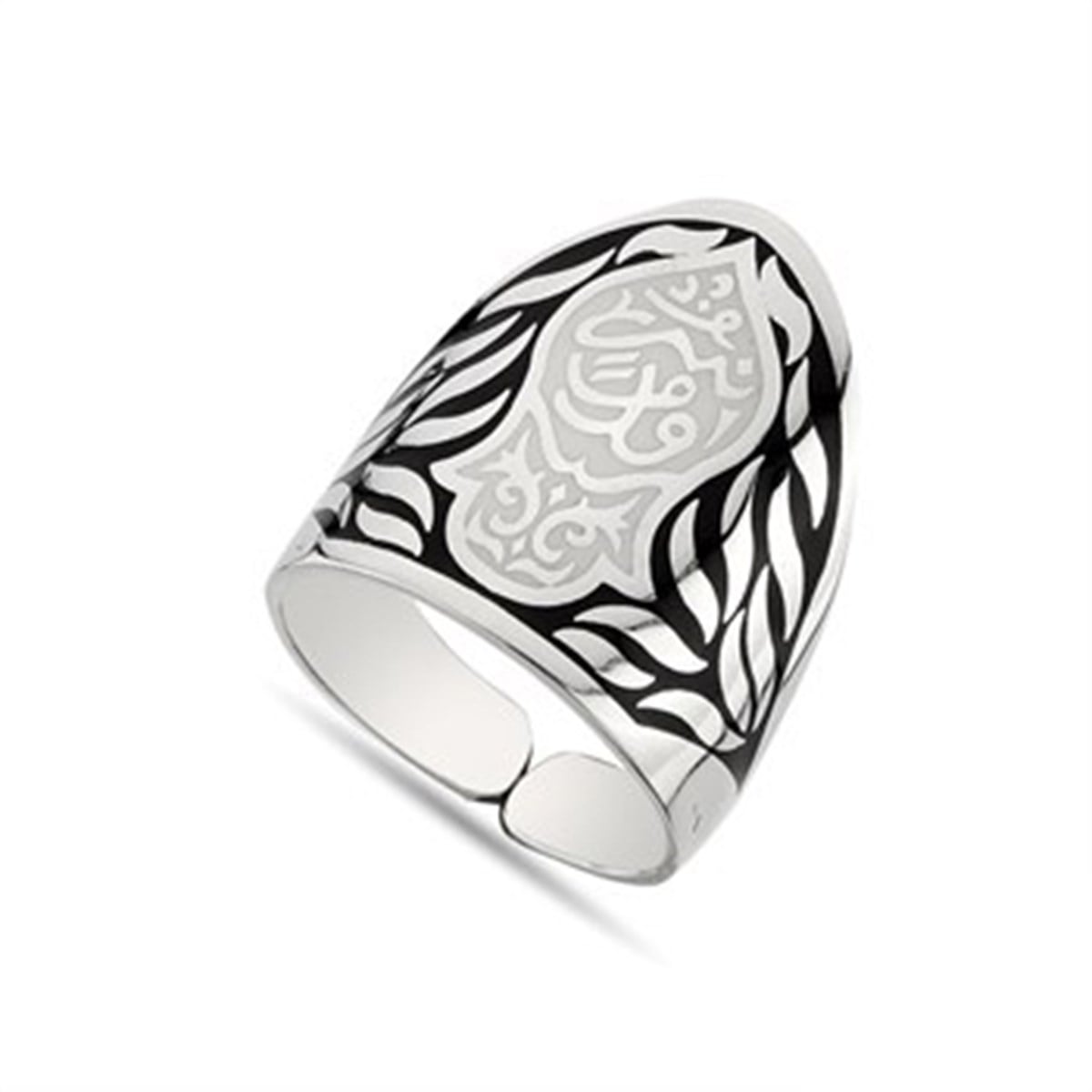 Zihgir Okçu Nali Şerif Kademi Şerif Gümüş Erkek Yüzüğü
