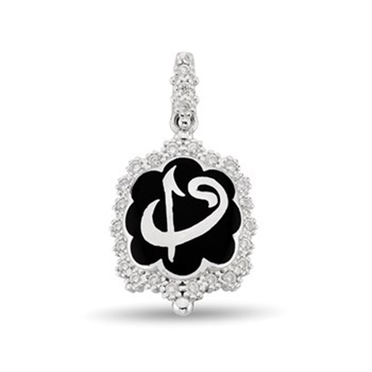 Elif Vav Zirkon Taşlı 925 Ayar Gümüş Bayan Kolye Ucu