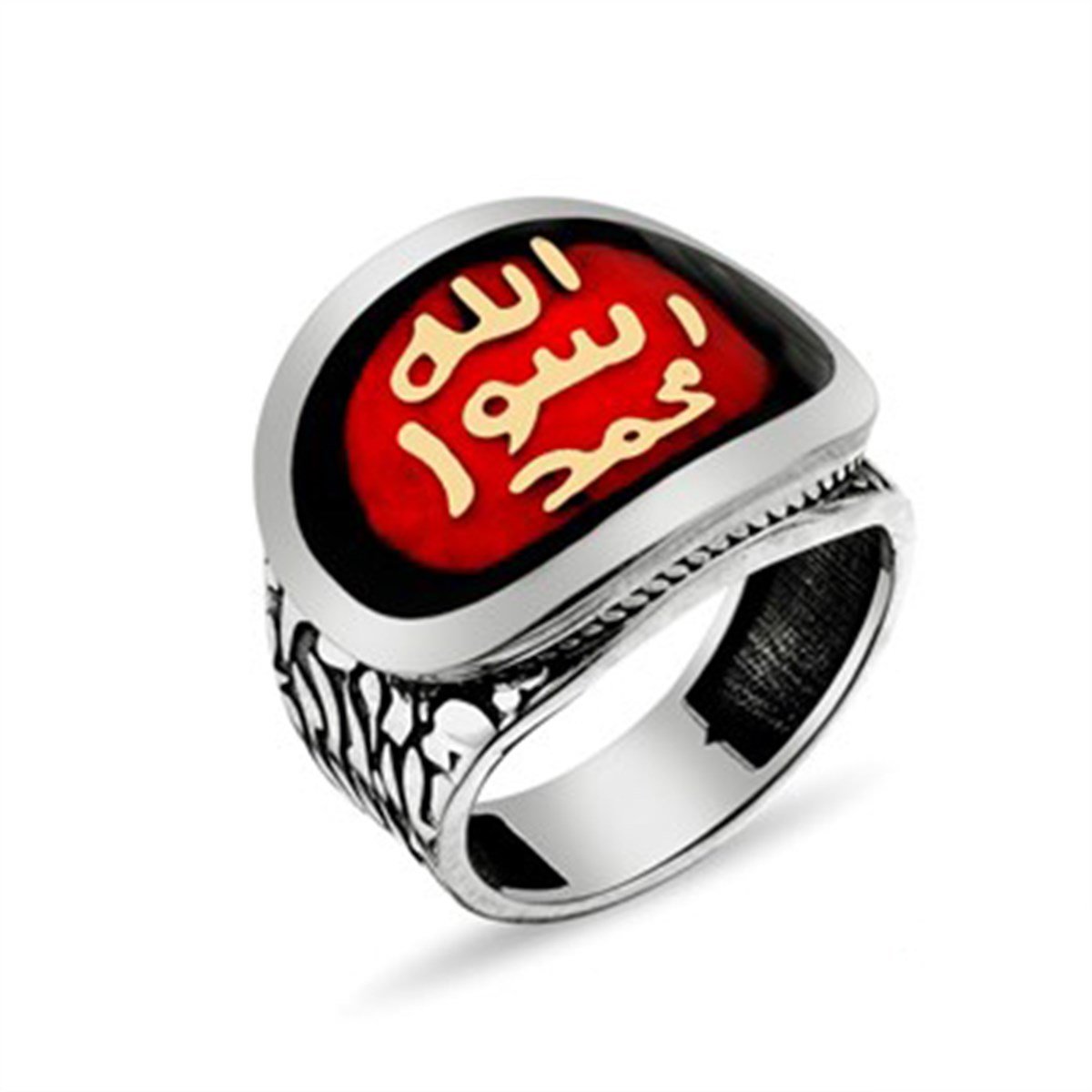 Mührü Şerif 925 Ayar Gümüş Erkek Yüzük