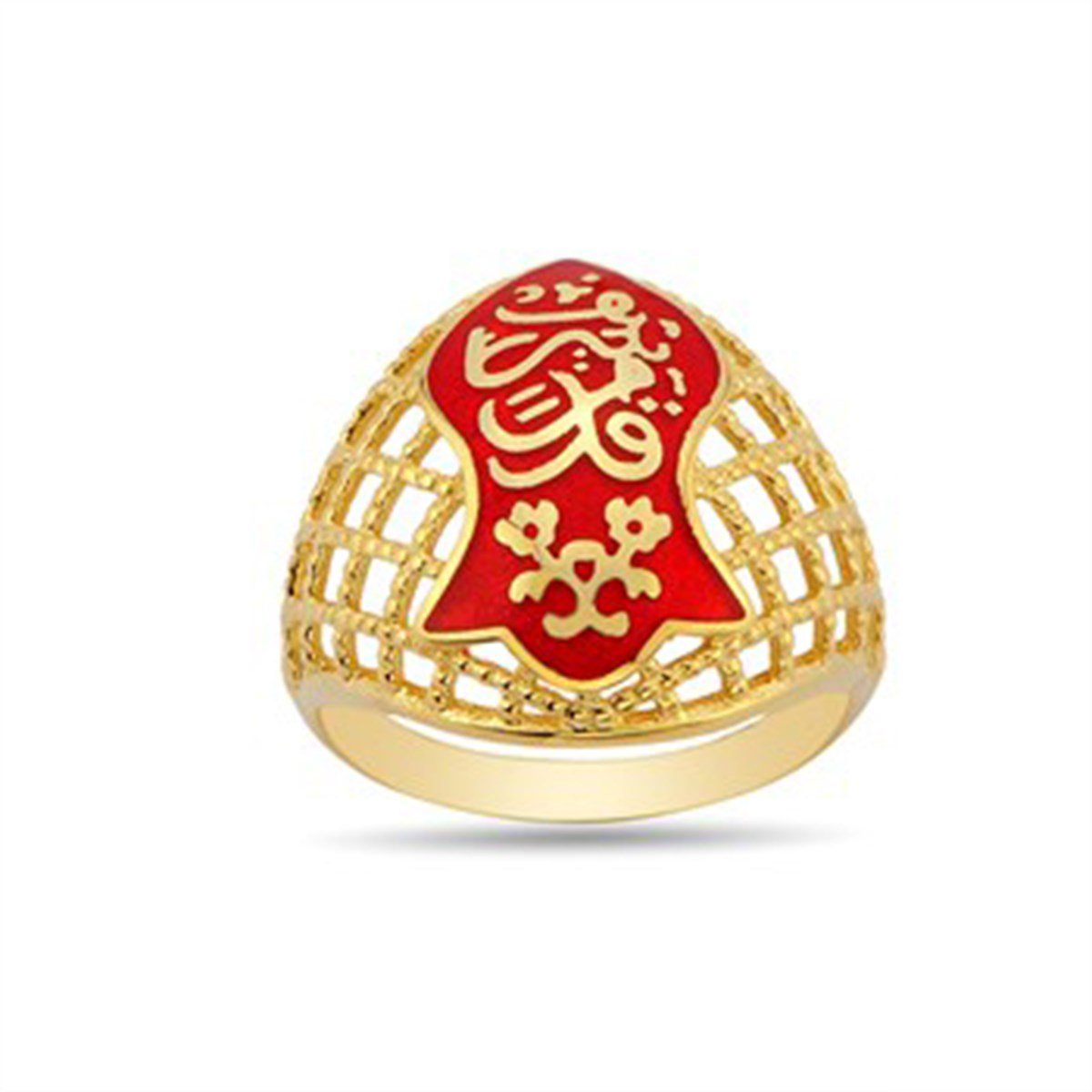 Nali Şerif Kademi Şerif Altın Kaplama 925 Ayar Gümüş Bayan Yüzük