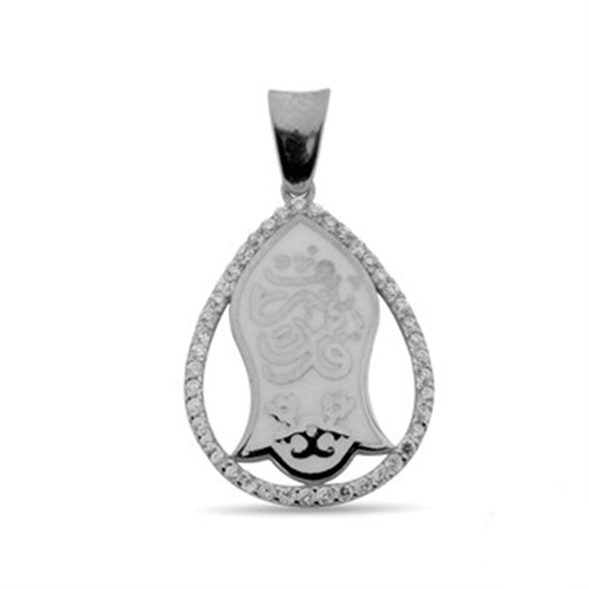 Nali Şerif Kademi Şerif Damla 925 Ayar Gümüş Kolye Ucu