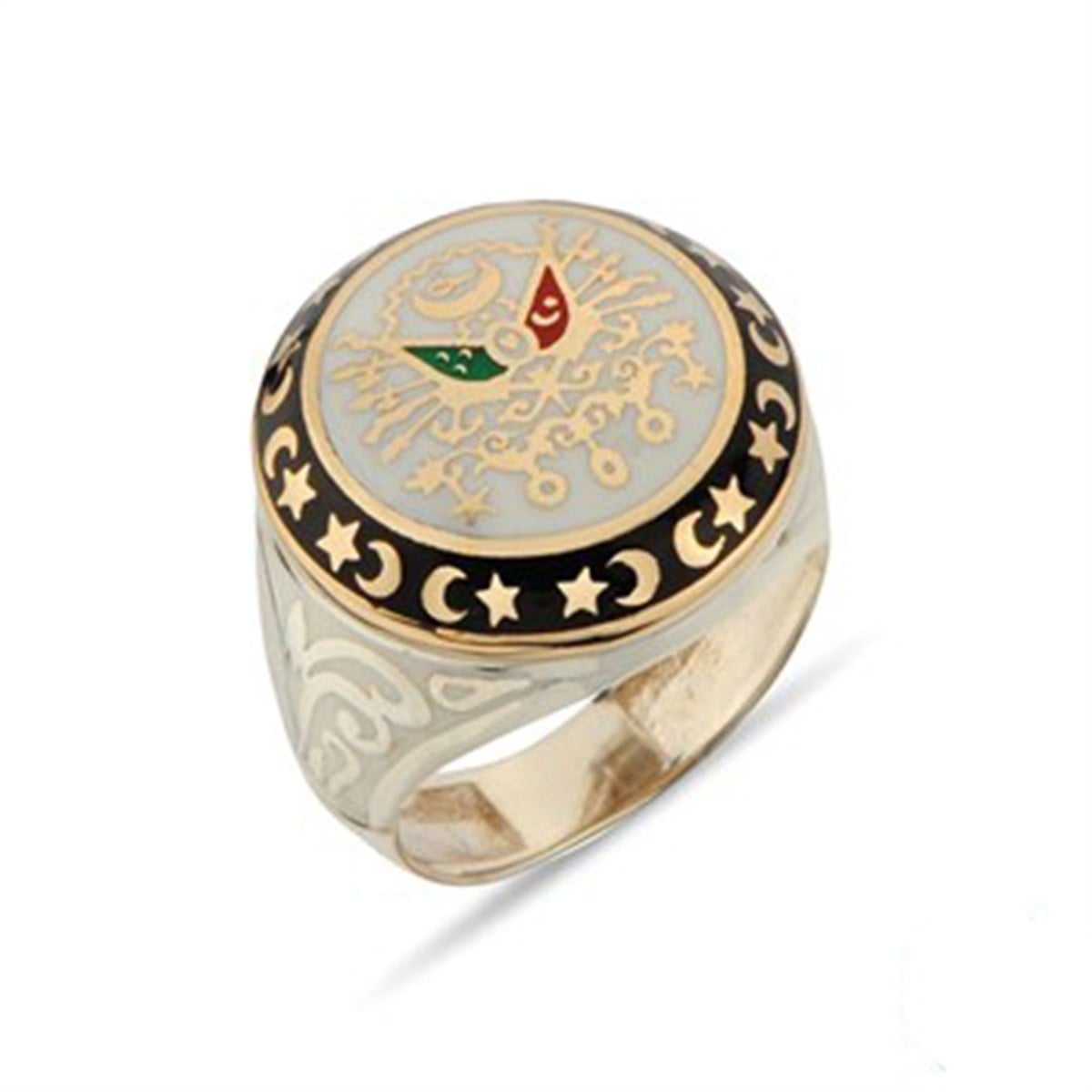 Osmanlı Devlet Armalı Oval Gümüş Erkek Yüzüğü