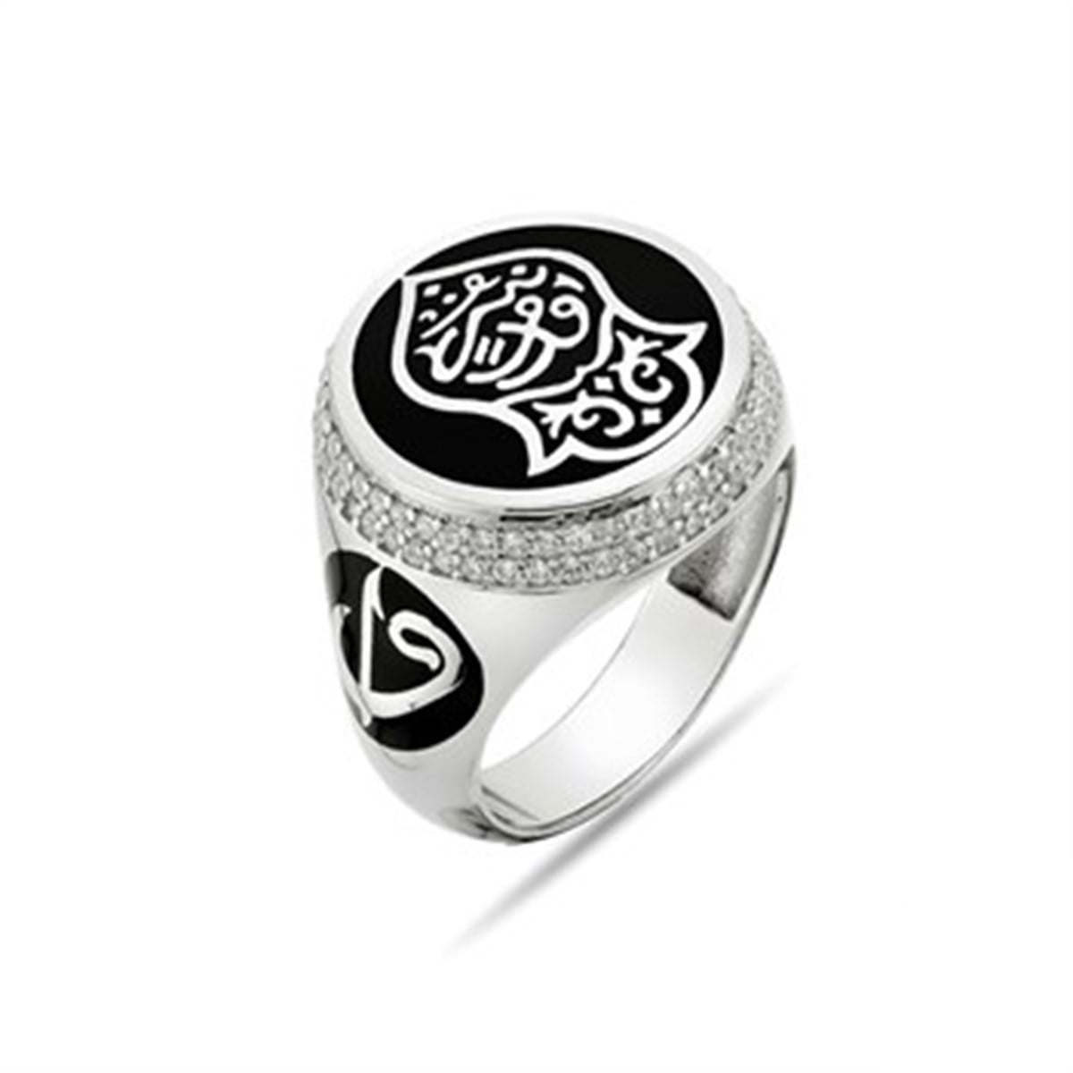 Zirkon taşlı Nali Şerif Kademi Şerif 925 Ayar Gümüş Bayan Yüzüğü