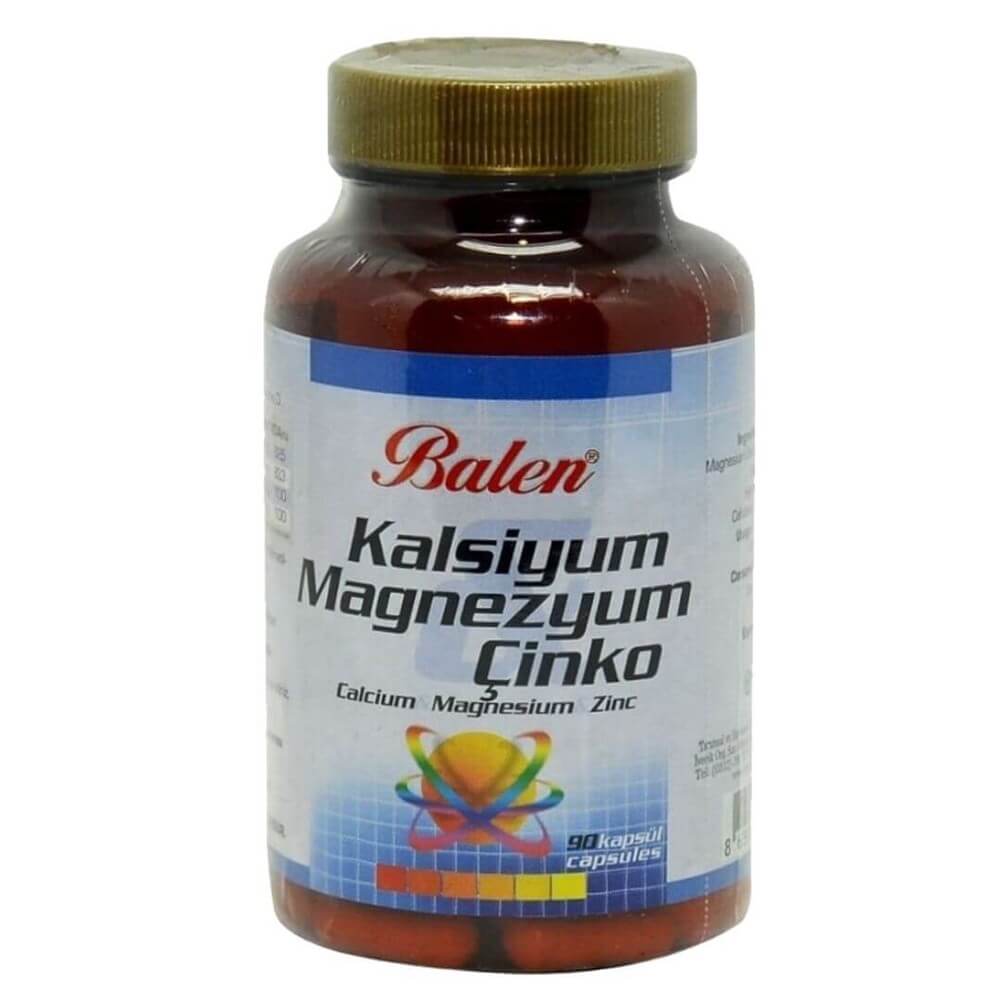 Balen Kalsiyum & Magnezyum & Çinko Kapsül - 90 Kapsül X 709 mg