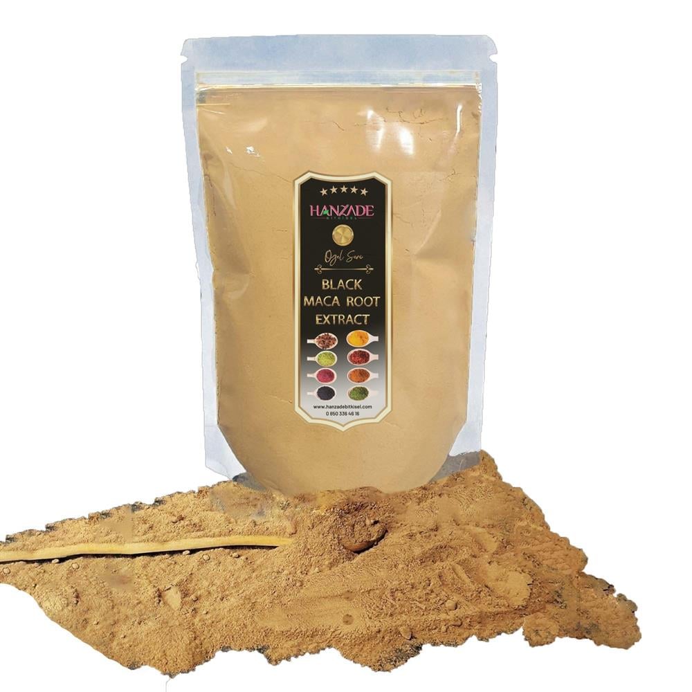 Hanzade Bitkisel Black Maca Root Powder Extract Lepidium Siyah Maka Kökü Tozu Ekstraktı Lepidyum