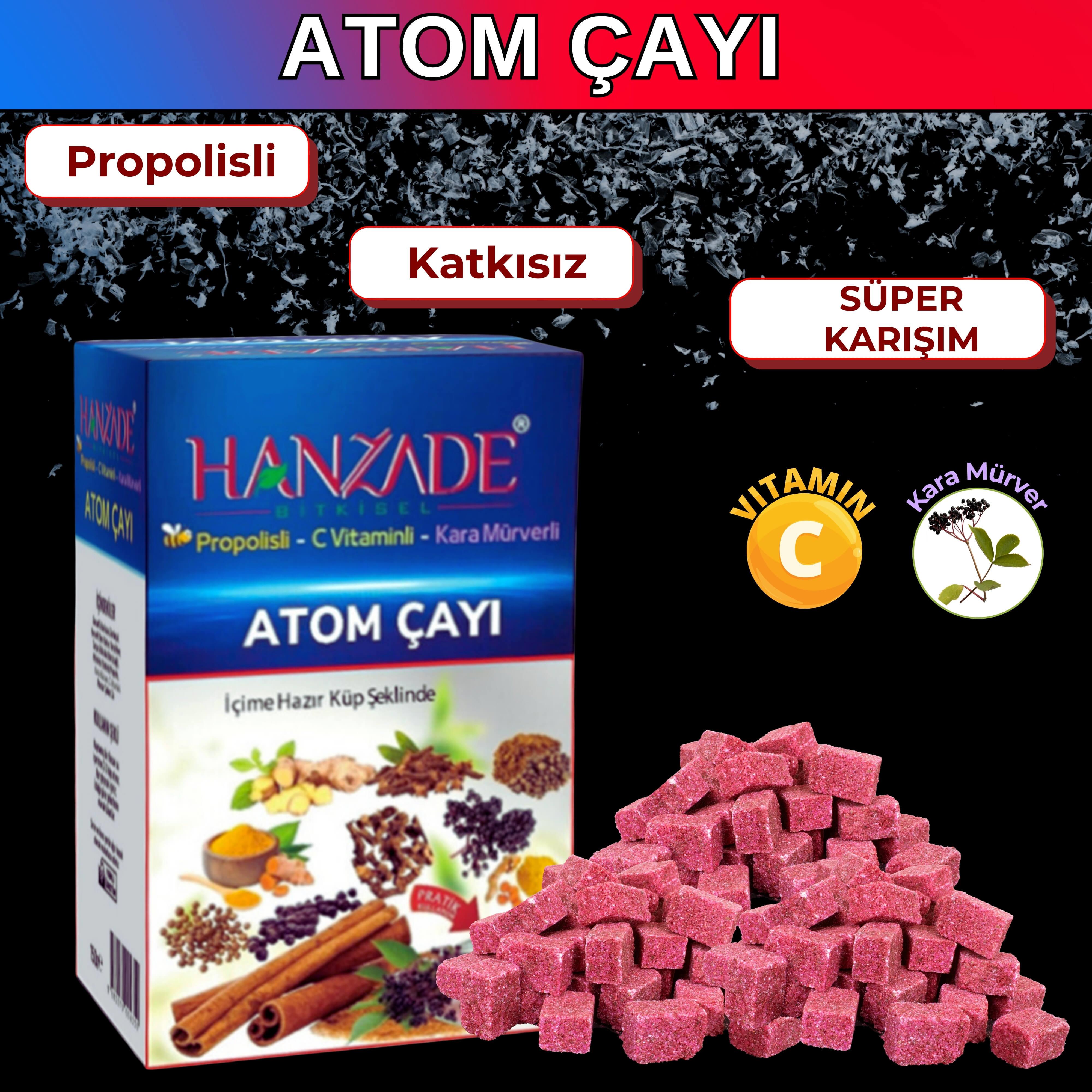 Hanzade Bitkisel Propolisli - C Vitaminli - Kara Mürverli Atom Çayı 150 Gr