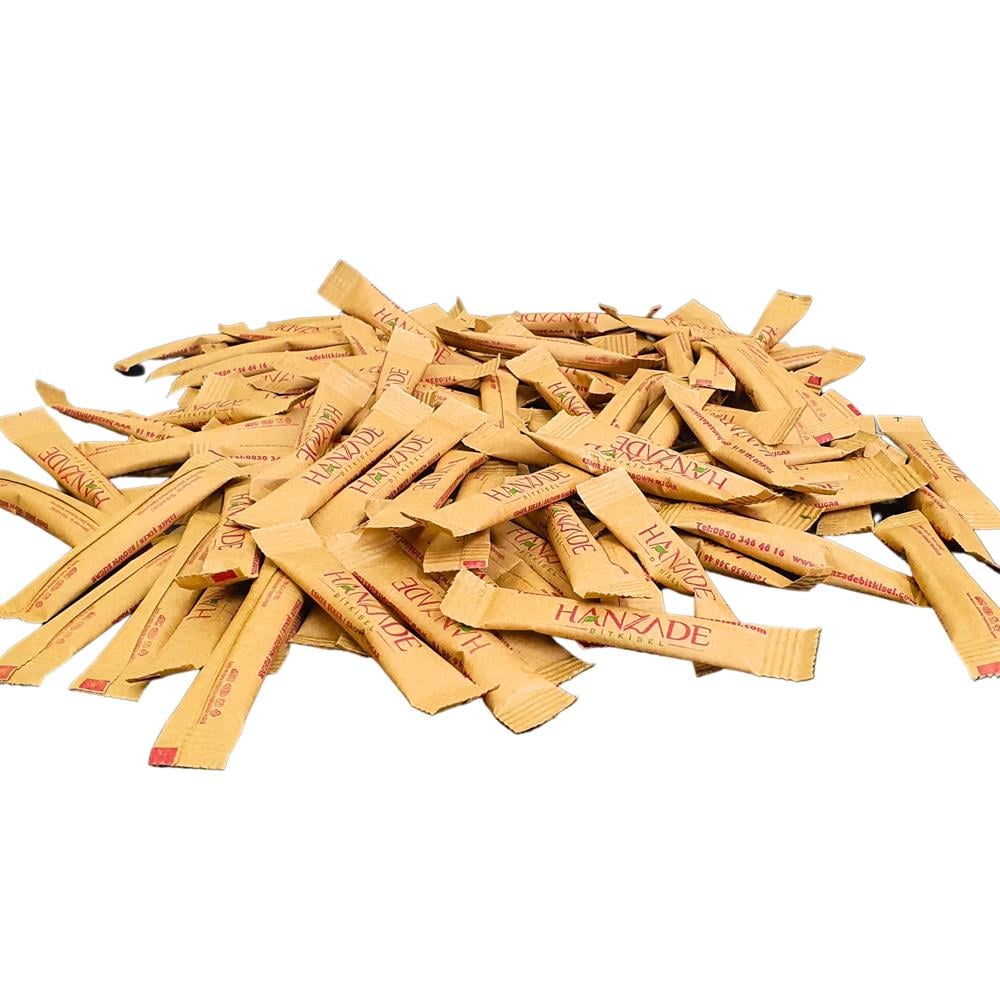 Hanzade Bitkisel  Stick Kahverengi Esmer Şeker 100 Sticks 300 Gr
