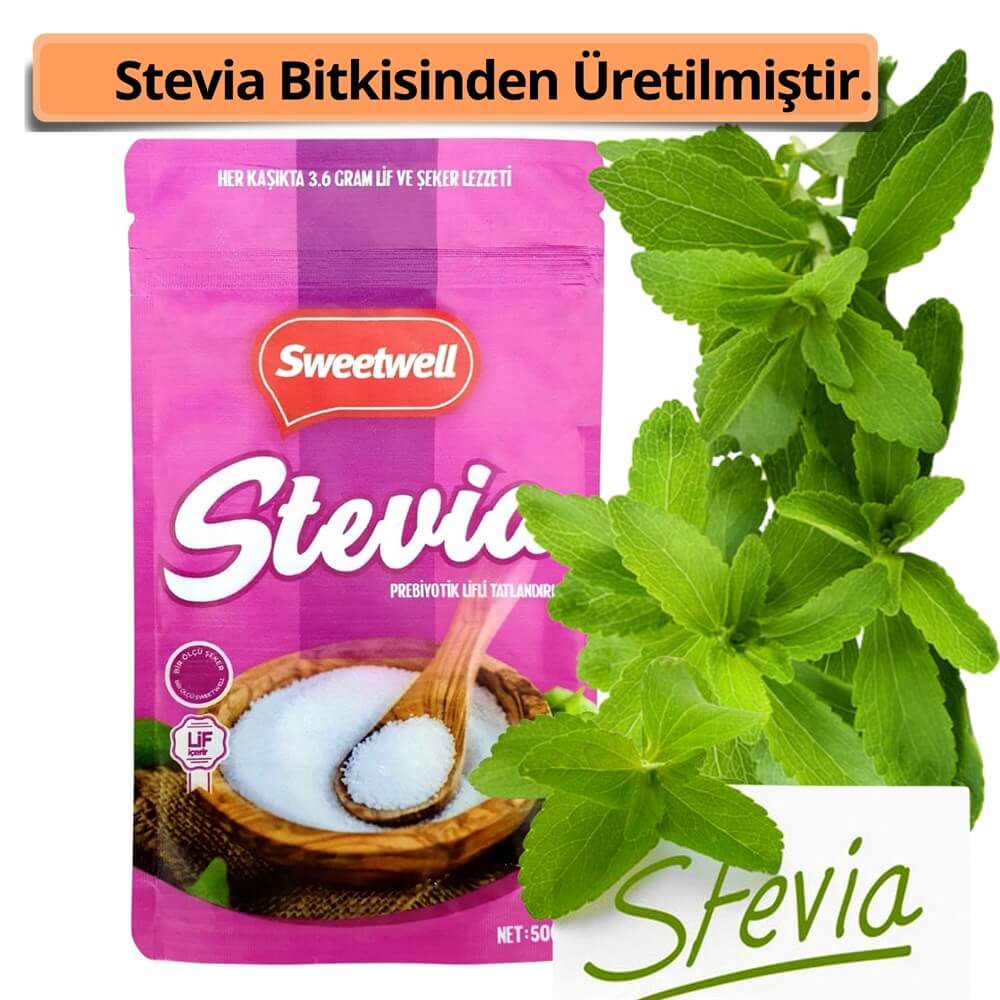 Sweetwell Stevia Prebiyotik Lifli Toz Sofralık Tatlandırıcı 500 Gr