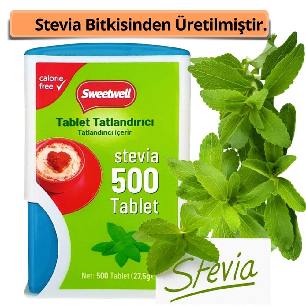 Sweetwell Stevia Tablet Tatlandırıcı 500 Tablet Sıfır Kalori