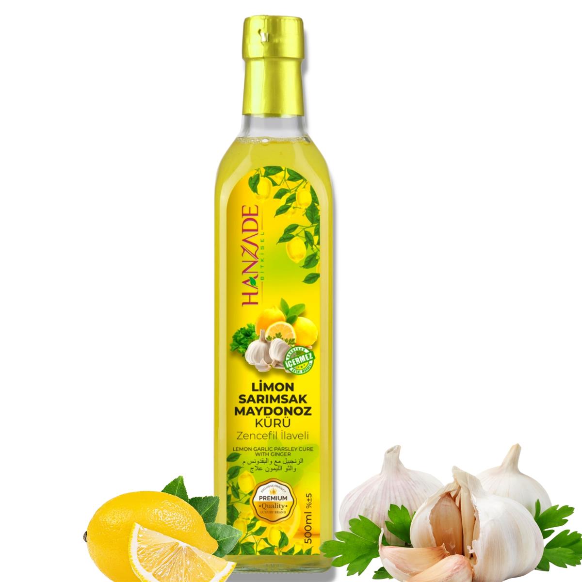 Hanzade Bitkisel Limon Sarımsak Maydanoz Kürü 500 ml Cam Şişe