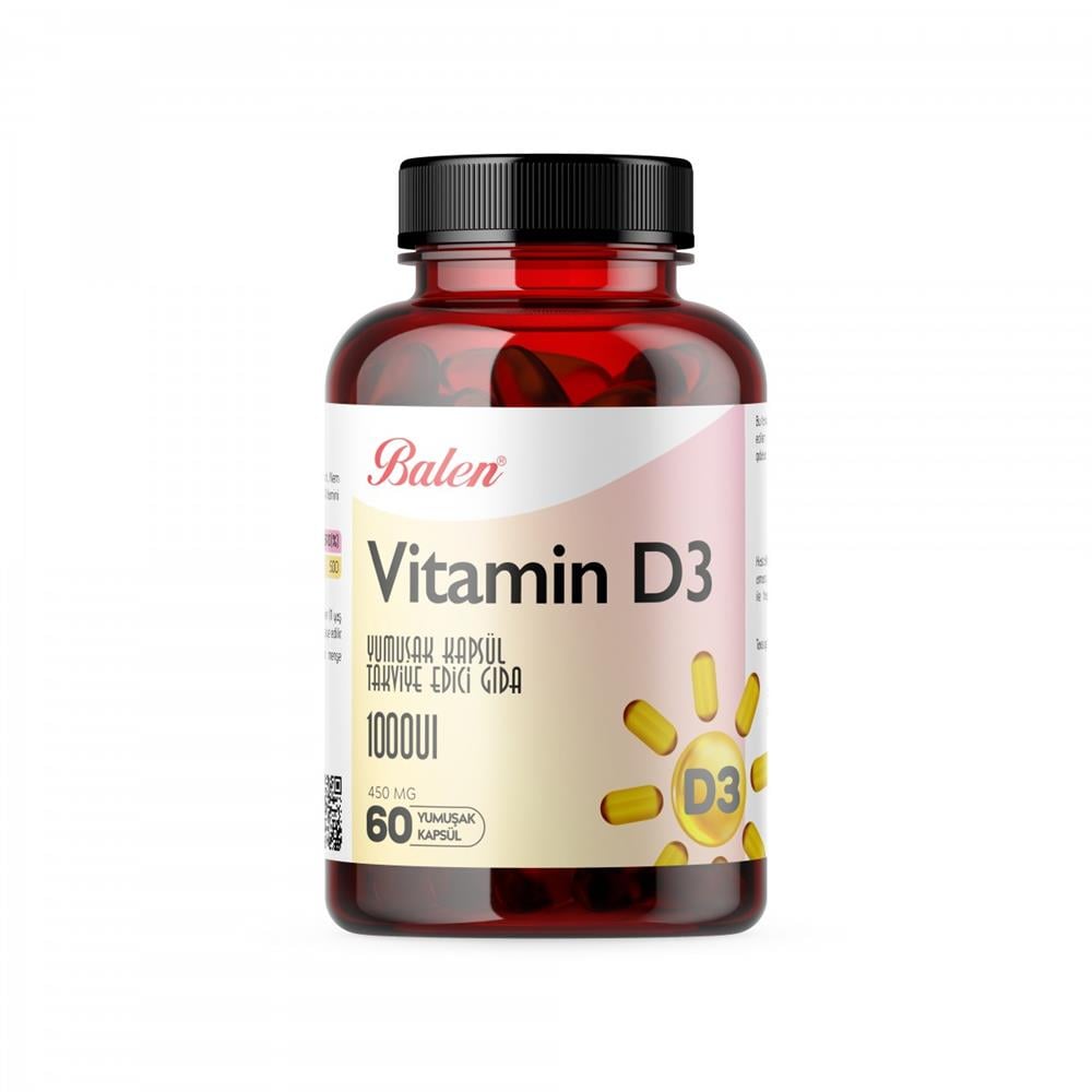 Balen D3 Vitamini Yumuşak Kapsül 450mg 60 Kapsül