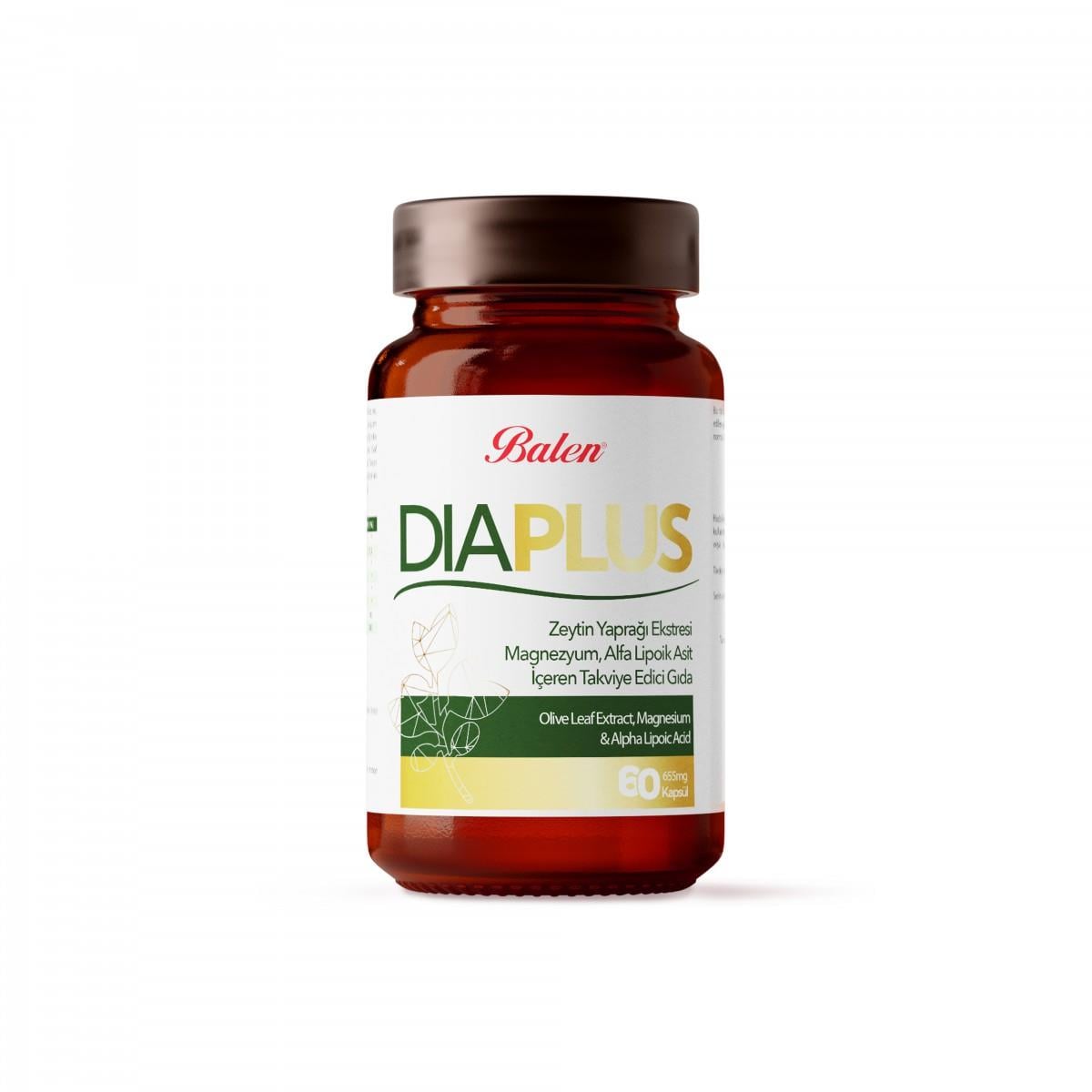 Balen DiaPlus Zeytin Yaprağı Ekstresi, Magnezyum, Alfa Lipoik Asit 655mg 60 Kapsül
