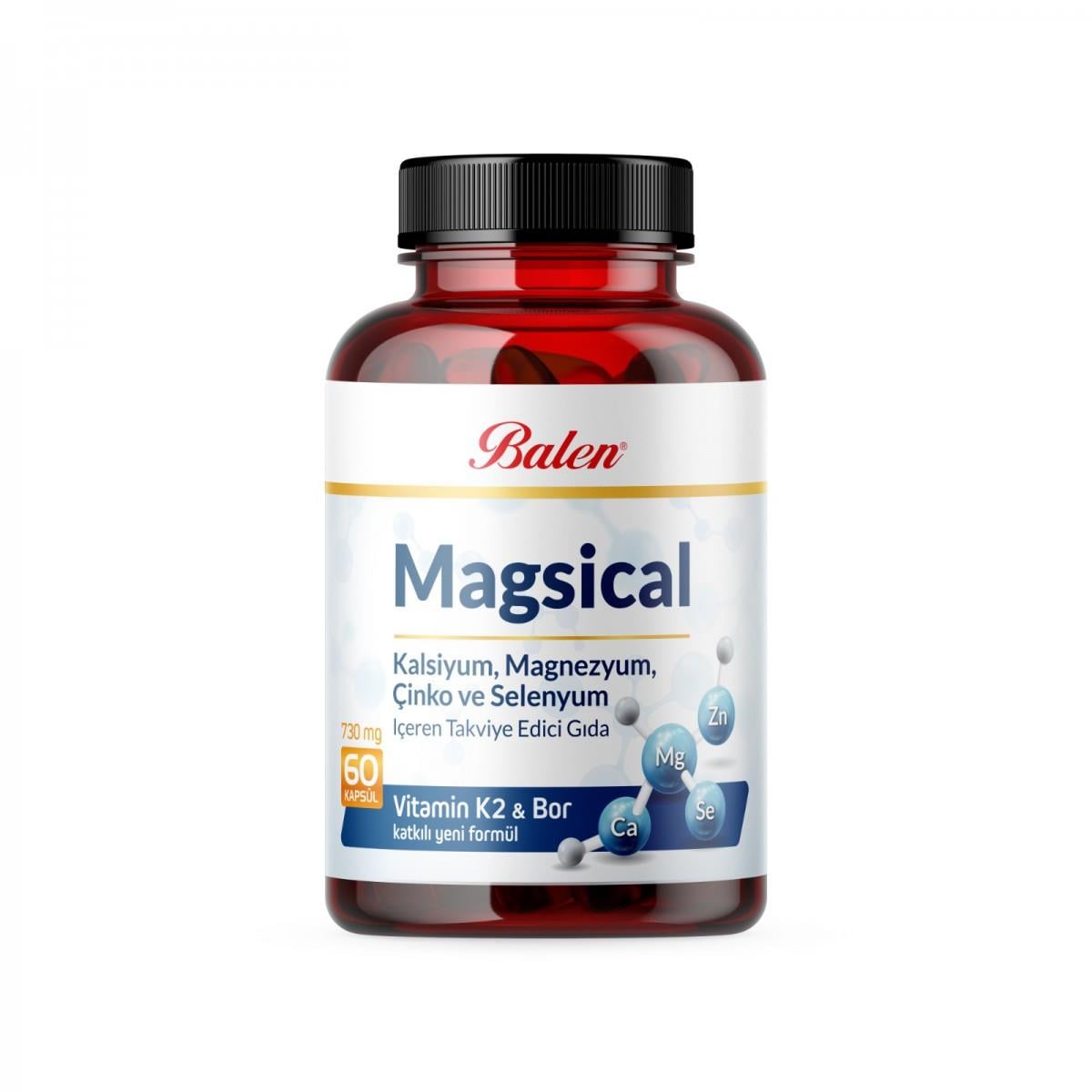 Balen Magsical Kalsiyum Magnezyum Çinko Selenyum 730mg 60 Kapsül
