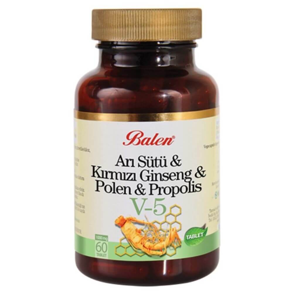 BALEN V5 - Vita 5 Arı Sütü & Kırmızı Ginseng & Polen & Propolis