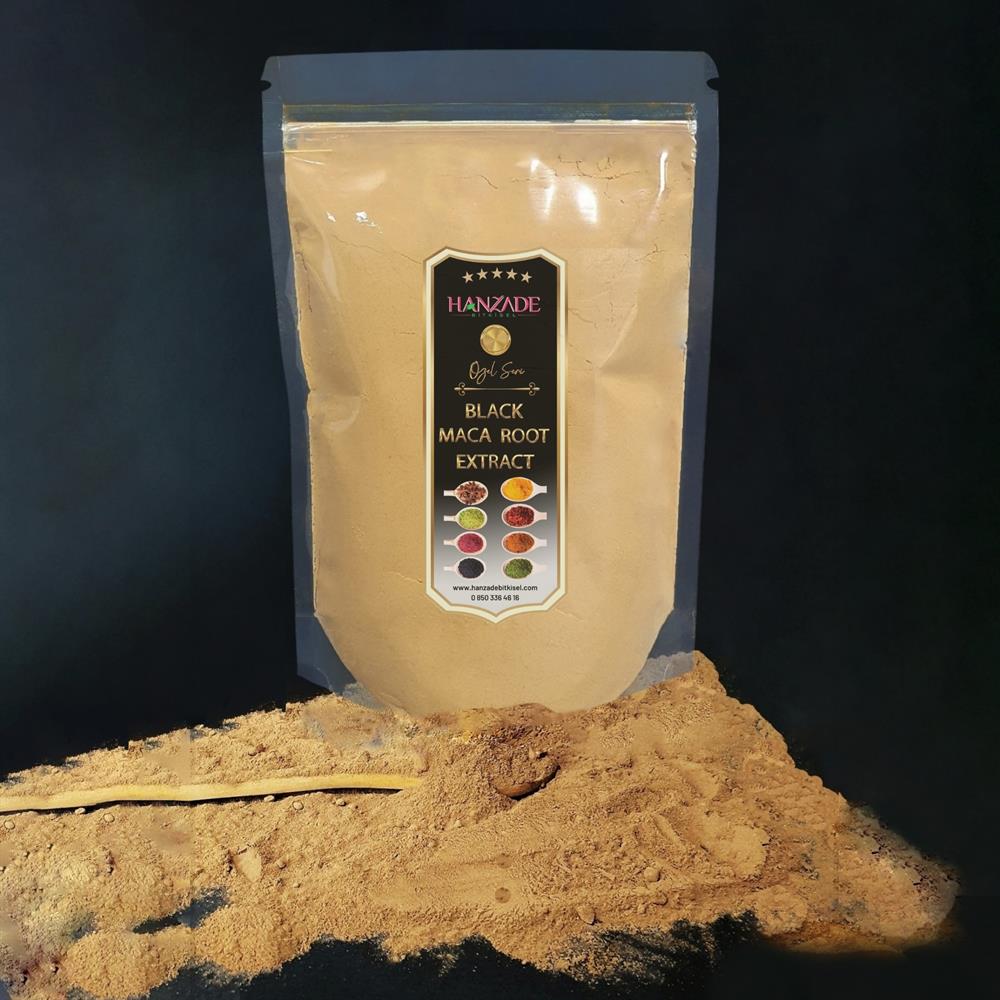 Hanzade Bitkisel Black Maca Root Powder Extract Lepidium Siyah Maka Kökü Tozu Ekstraktı Lepidyum