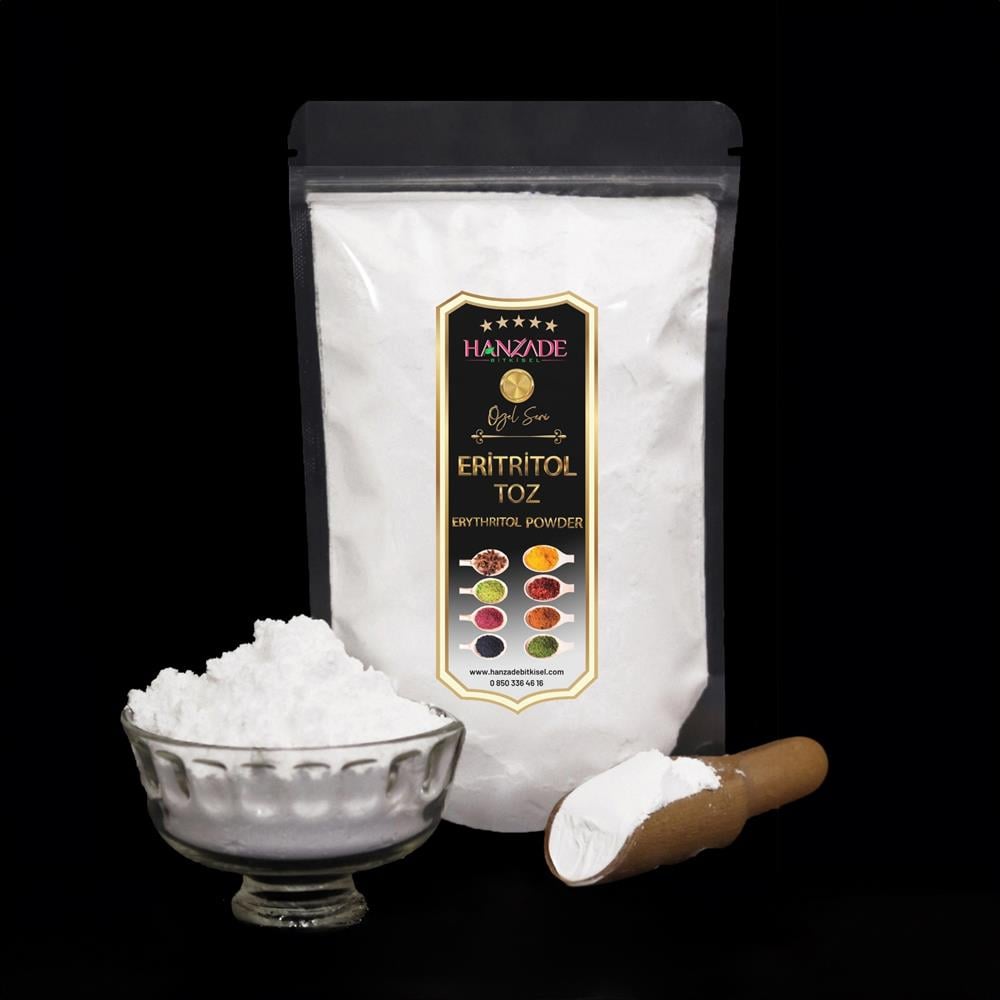Hanzade Bitkisel Eritritol Pudra Form Doğal Toz Tatlandırıcı Sıfır Kalori Keto Diyet Erythritol Powder