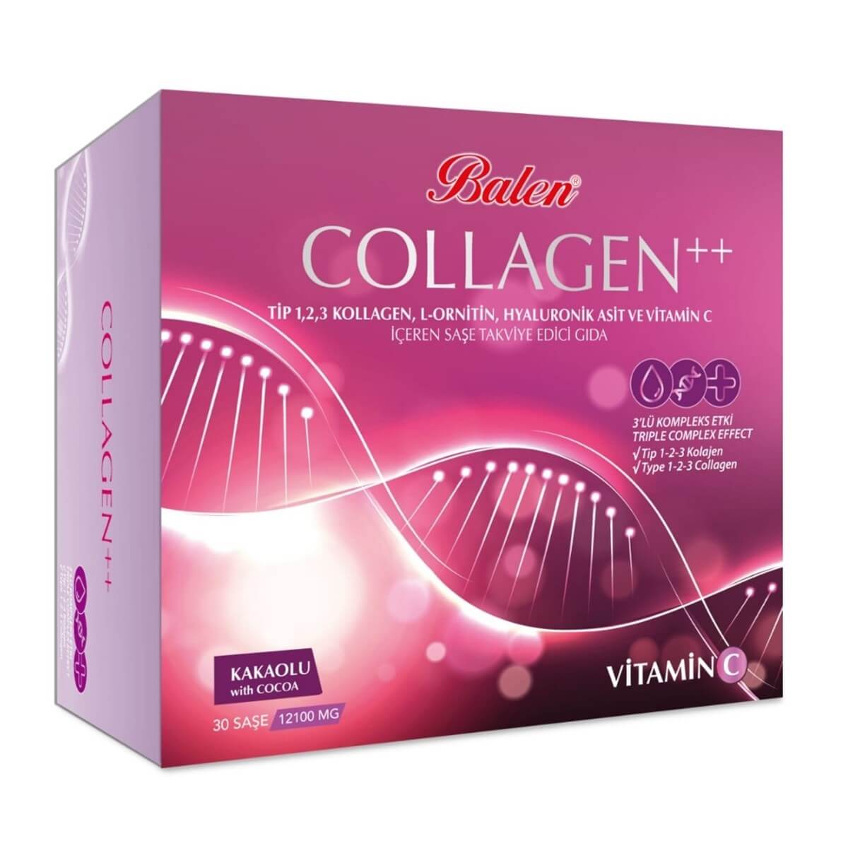 Balen Collagen Tip 1,2,3 L-Ornitin Hyaluronik Asit C Vitamini 30 Şase 12100mg