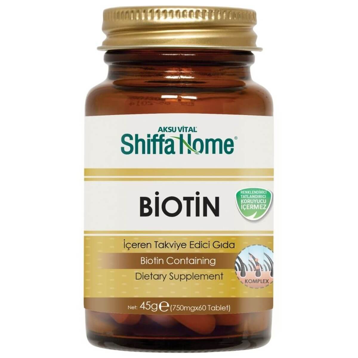 Shiffa Home Biotin Tablet - Biotin Containing 60 Tablet X 750mg