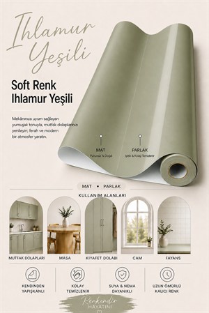  Soft Renk Folyo Mat-Parlak S-03 Ihlamur yeşil