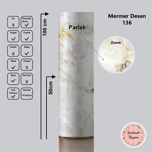 Mermer Desenli Folyo A-136 Parlak-indirimli