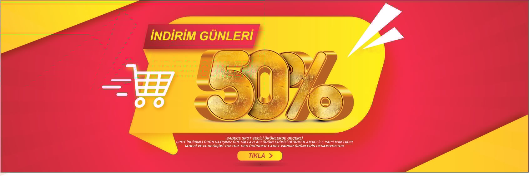 spot ürünlerde dev indirim %50