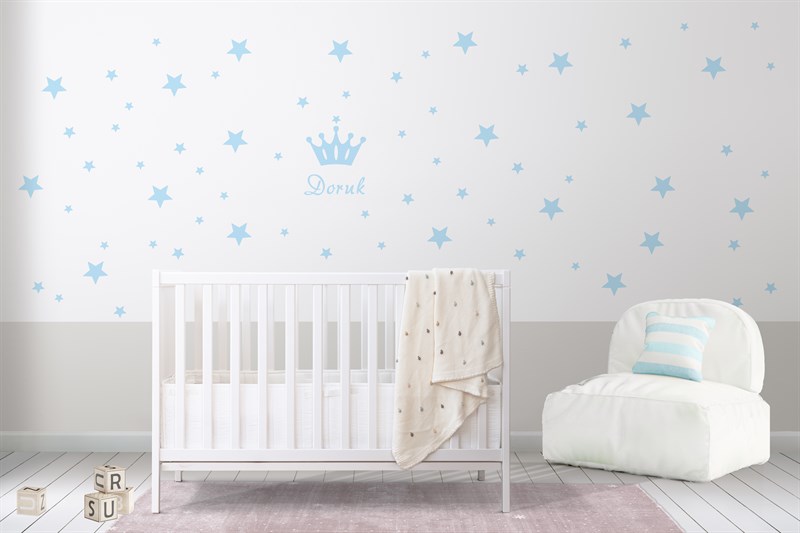 Duvar Sticker-46 Bebe Mavi