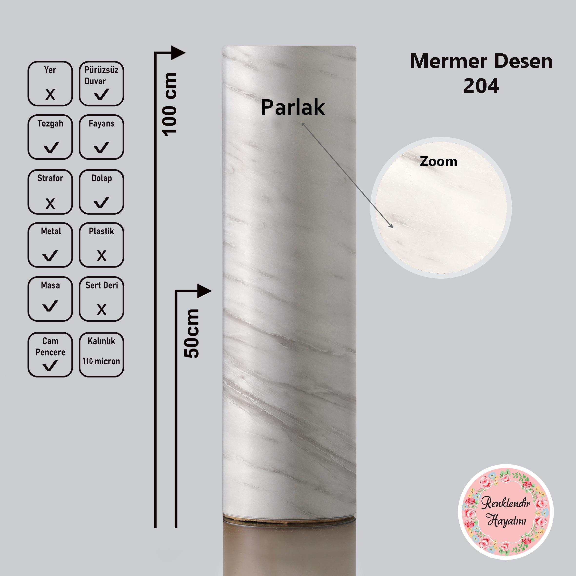Mermer Desenli Folyo A-204