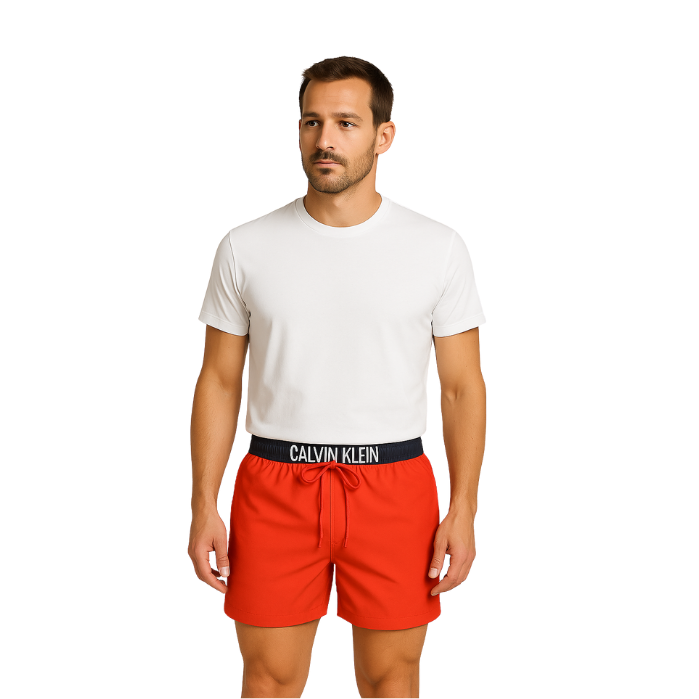 CALVIN KLEIN KM0KM01093 KADIN ŞORT  KIRMIZI