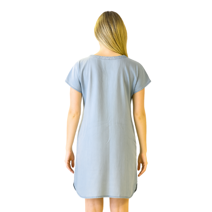 VENA 6763SB KADIN ELBİSE  MAVİ