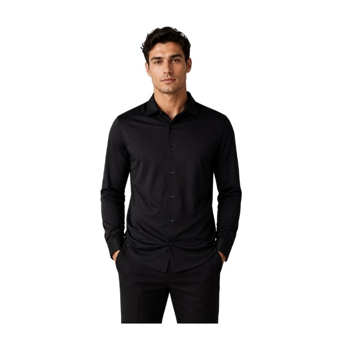 SABRI OZEL SS2100001 ERKEK GÖMLEK  SİYAH