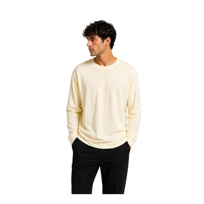 SABRI OZEL SW2300002 ERKEK SWEATSHIRT  EKRU