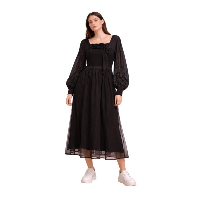 BIZEFASHION BZ2109 KADIN ELBİSE  SİYAH