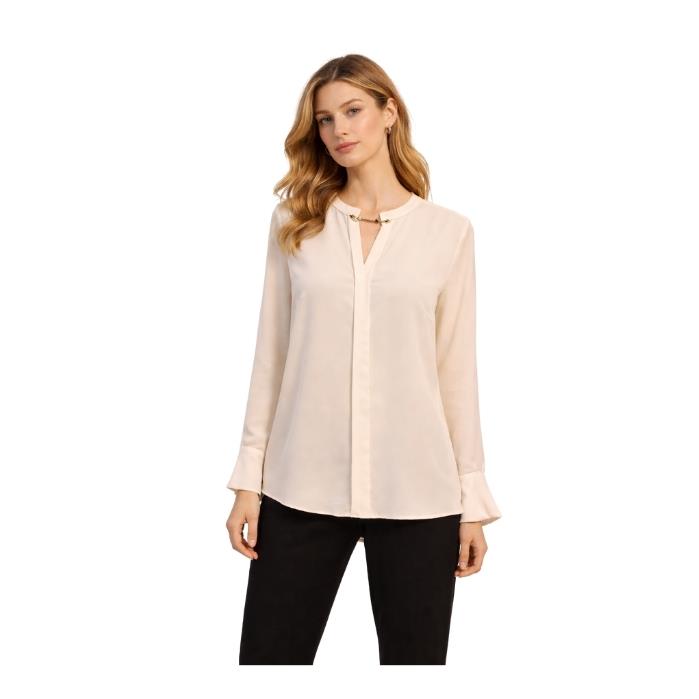 AYHAN 82230 KADIN BLUZ  EKRU
