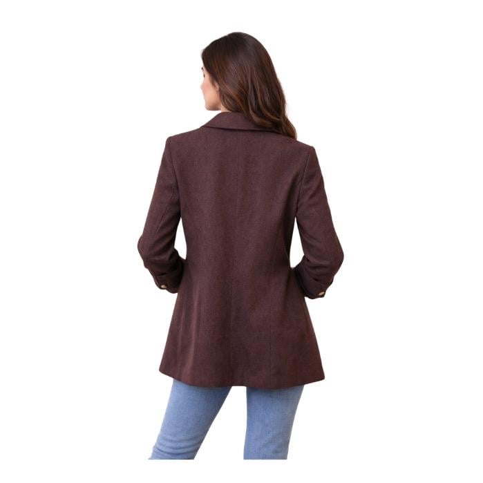 EKOL 05179 KADIN CEKET  BORDO