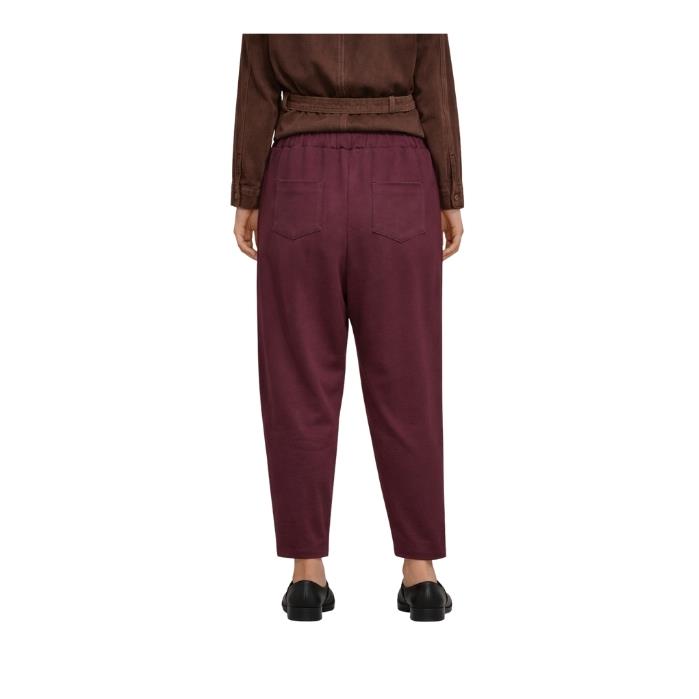 TUNITALY PA013 KADIN PANTOLON  BORDO