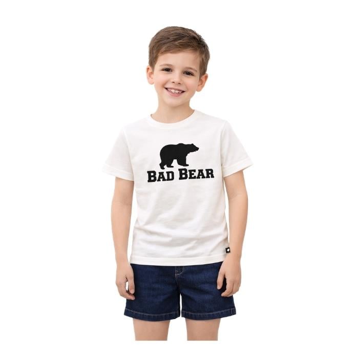 BAD BEAR 23.06.07.001 ÇOCUK T-SHIRT  KIRIK BEYAZ