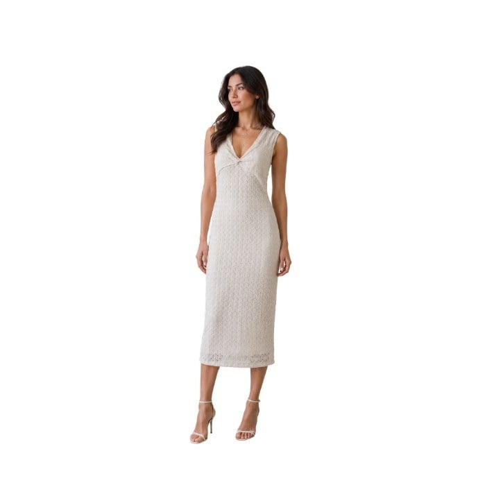 VERO MODA 10329754 KADIN ELBİSE  EKRU